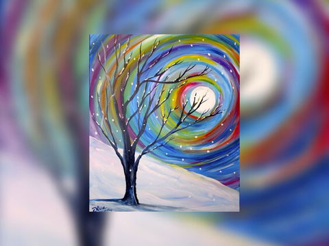 Grab A Glass Of Wine And Learn To Paint 'Rainbow Snow'! - ACT Tourism 0