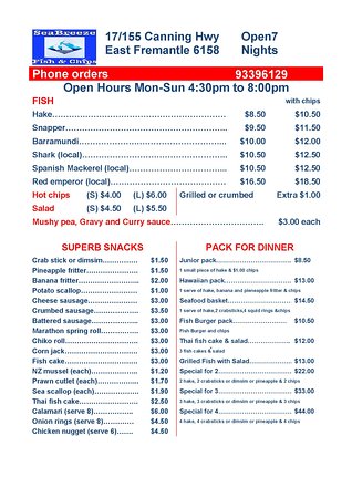 Seabreeze Fish & Chips - ACT Tourism 0